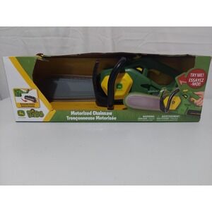 John Deere Kids Motorized Chainsaw Toy Spinning Chain Lights & Sounds New